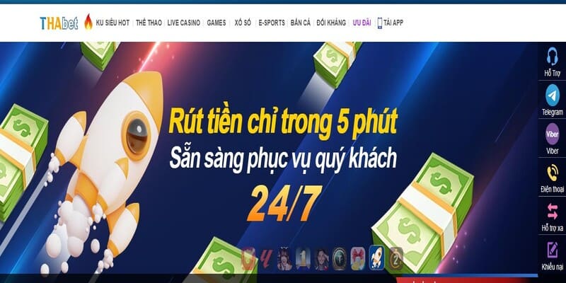 Tốc độ giao dịch nạp - rút tiền diễn ra nhanh chóng sau 5 phút